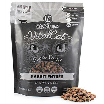 Vital Essentials Freeze Dried Rabbit Mini-Nibs for Cats