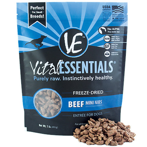 Vital Essentials Freeze Dried Beef Mini Nibs
