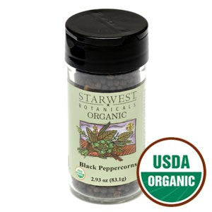 Starwest Botanicals Organic Black Pepper Grinder