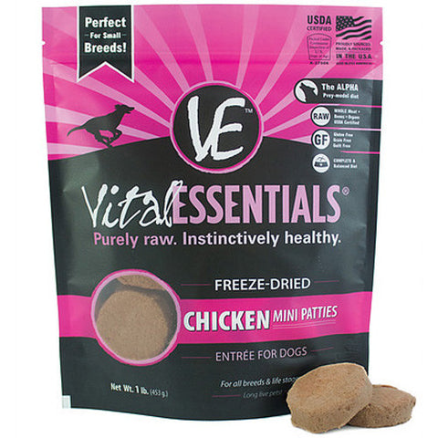 Vital Essentials Freeze Dried Chicken Mini Patties